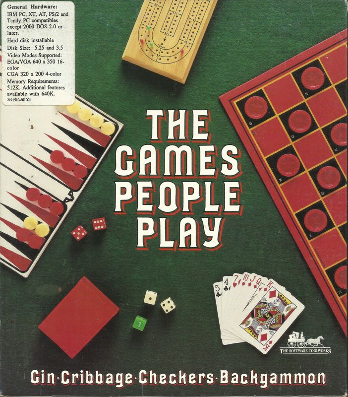Games People Play, The - Gin, Cribbage, Checkers, Backgammon box art