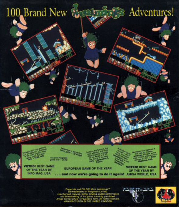 Oh No! More Lemmings — box-2D-back (EU)