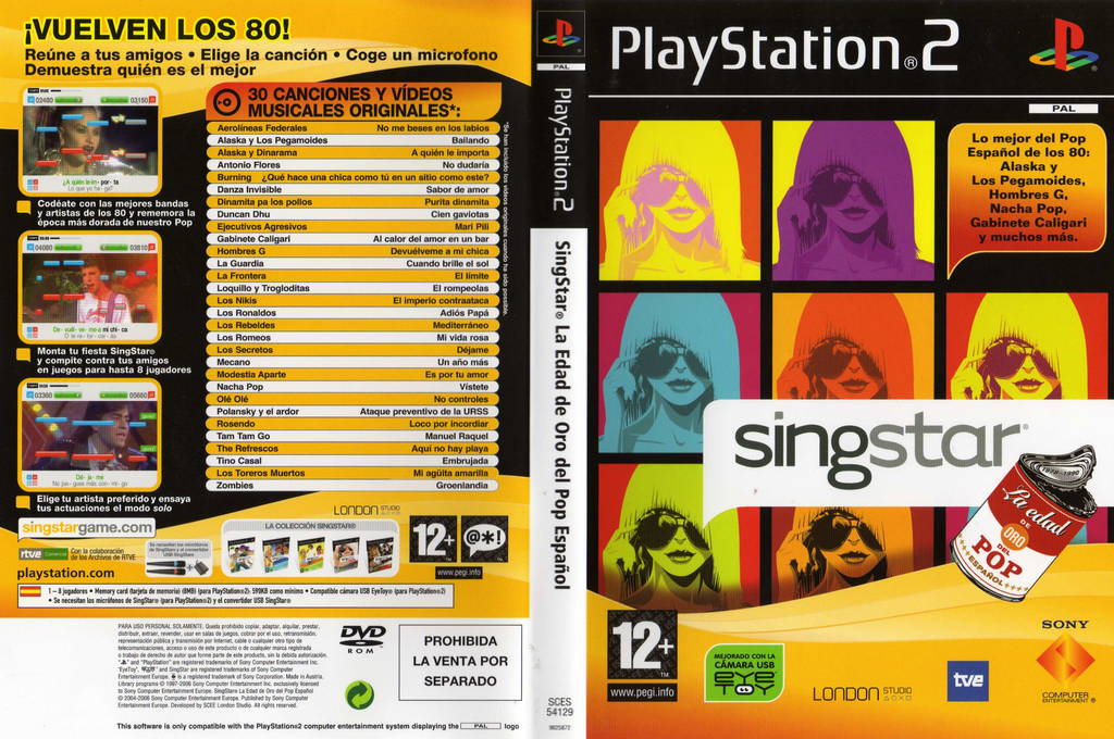 Singstar La Edad De Oro Del Pop Espanol — box-texture (SP)
