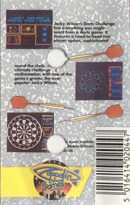 Jocky Wilson's Darts Challenge — box-2D-back (EU)