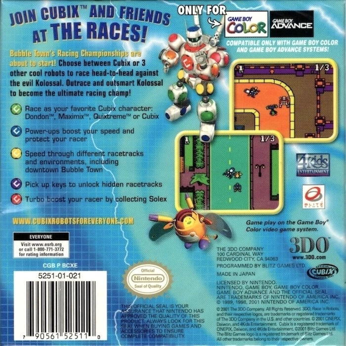 Cubix - Robots For Everyone - Race 'n Robots — box-2D-back (US)