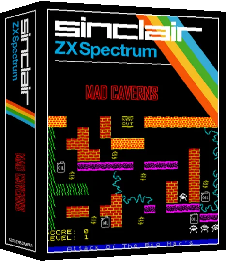 Mad Caverns — box-3D (SS)