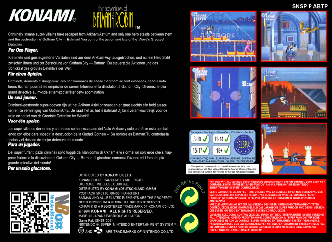 Adventures Of Batman And Robin, The — box-2D-back (EU)