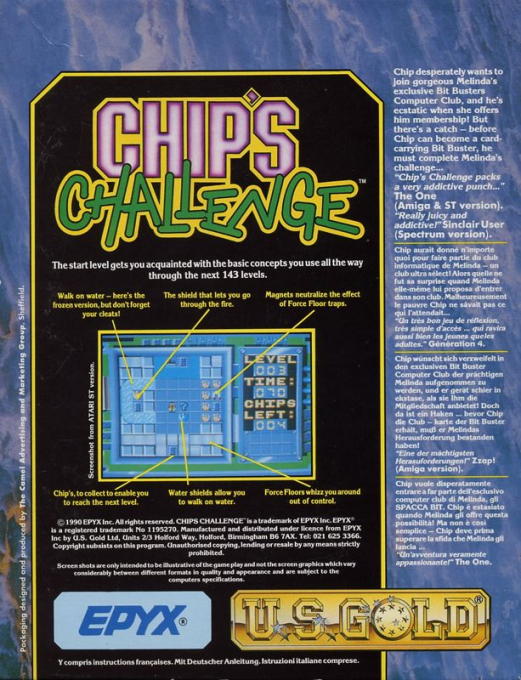 Chip's Challenge — box-2D-back (EU)