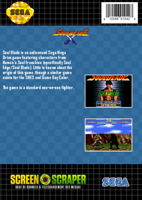 Soul Blade — box-2D-back (SS)