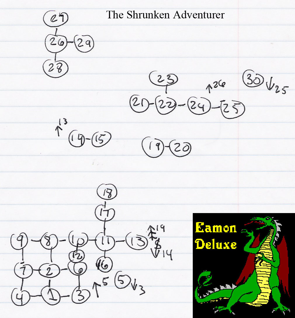 Eamon 241 - The Shrunken Adventurer — maps