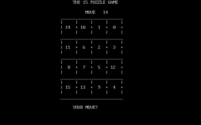 Fifteen Puzzle — ss (WOR)