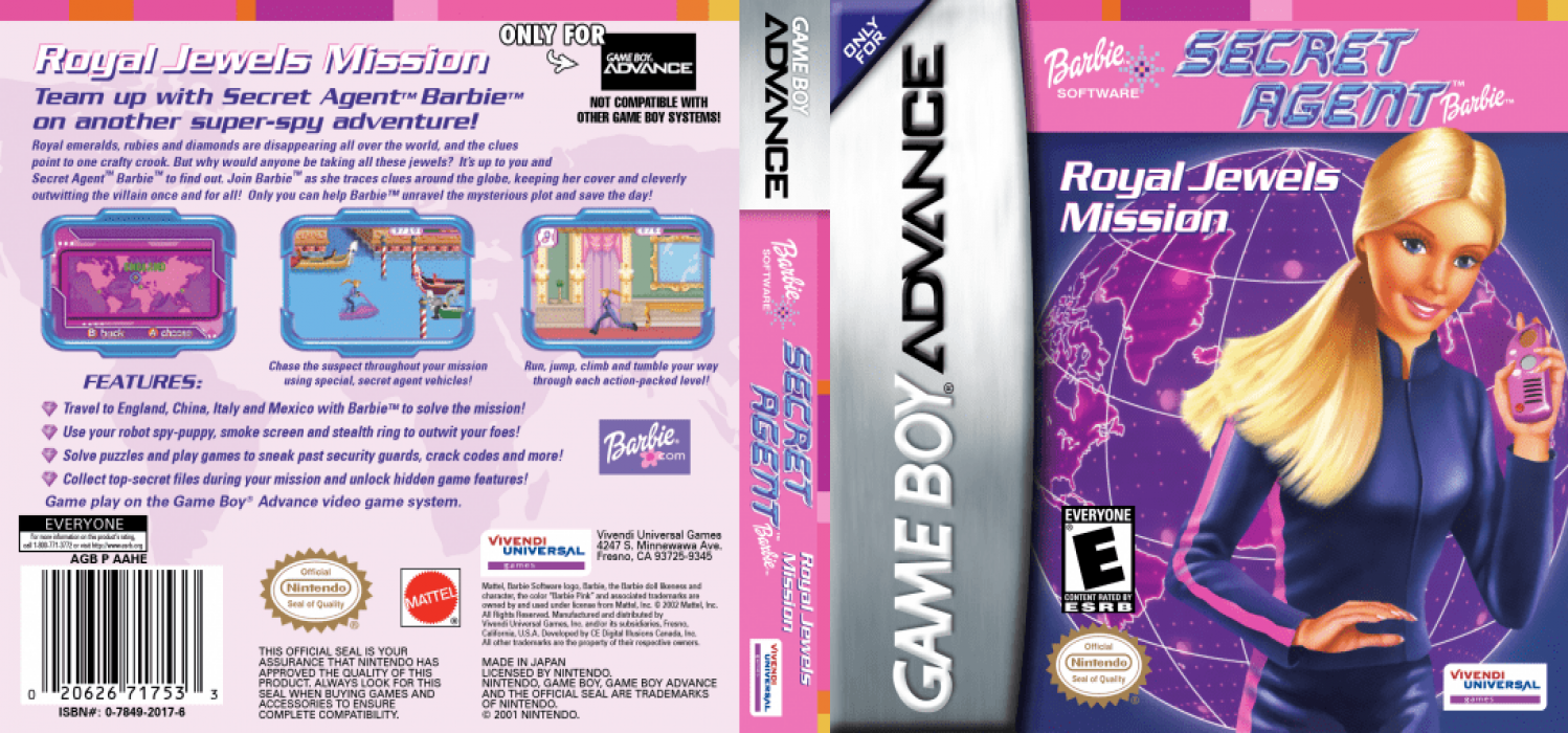Secret Agent Barbie - Royal Jewels Mission — box-texture (US)