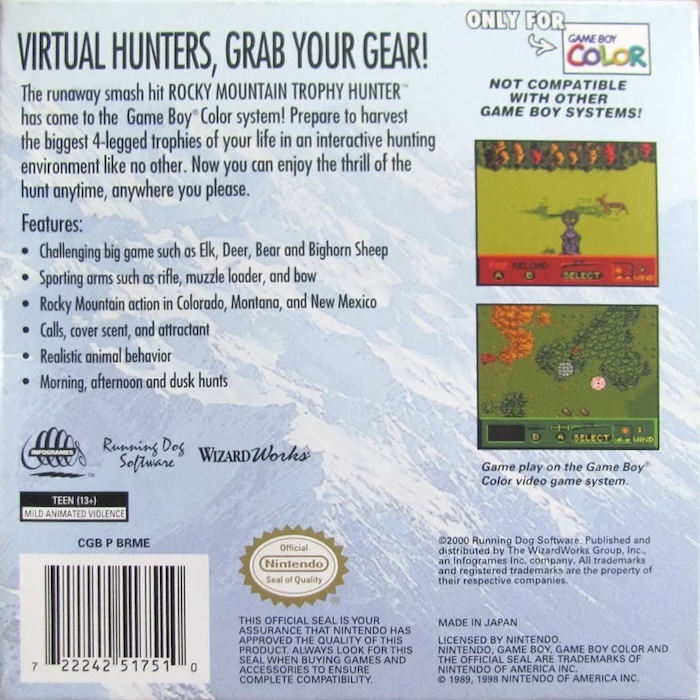 Rocky Mountain Trophy Hunter — box-2D-back (US)