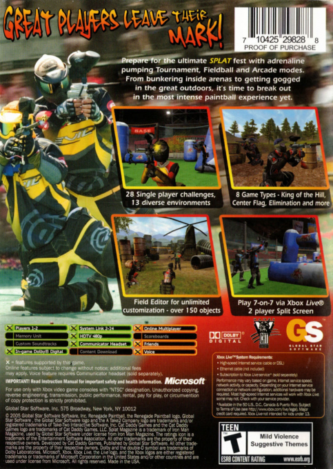 Splat Magazine Renegade Paintball — box-2D-back (US)