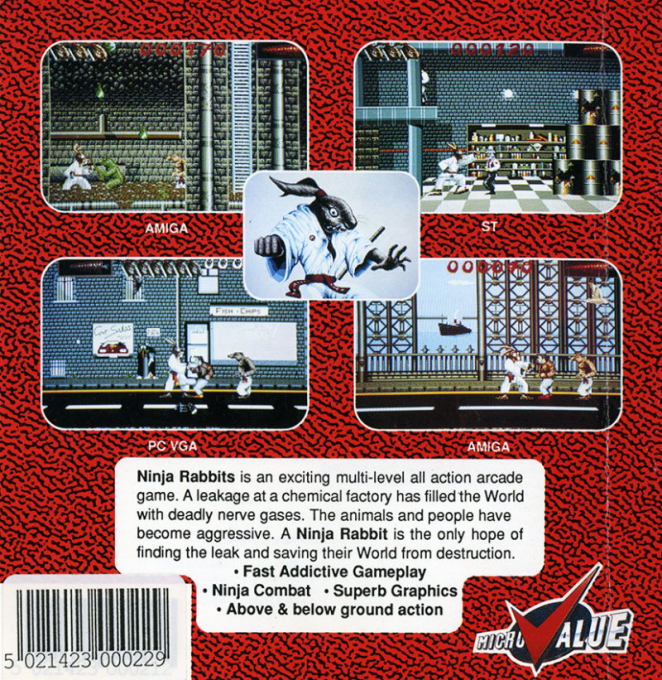Ninja Rabbits — box-2D-back (EU)