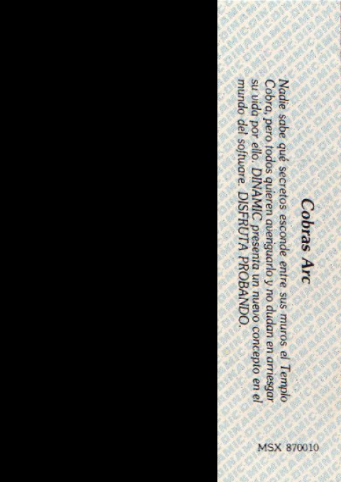 Cobra's Arc — box-2D-back (SP)