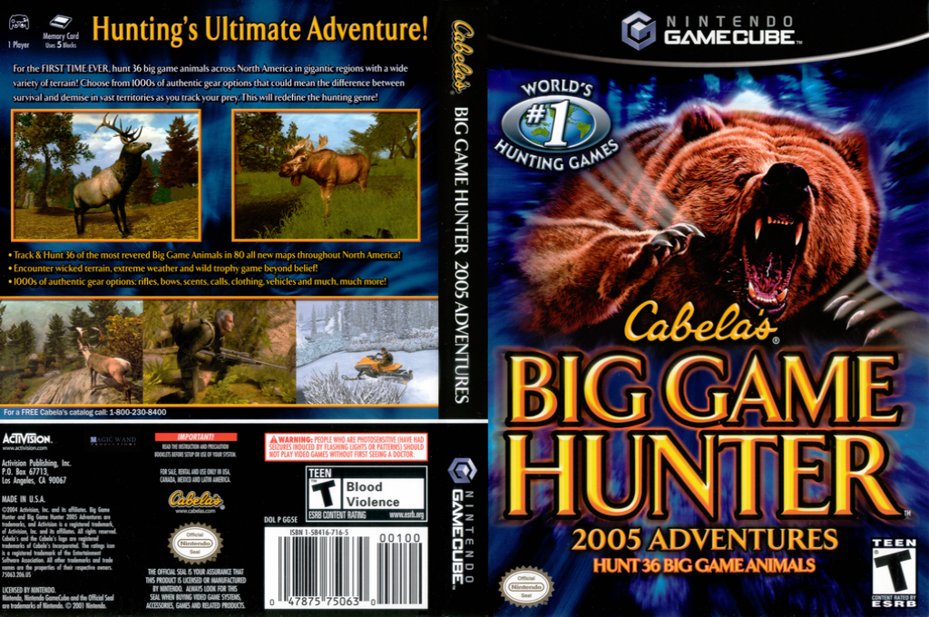 Cabela's Big Game Hunter 2005 Adventures — box-texture (US)