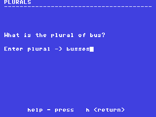 Plurals — ss (WOR)