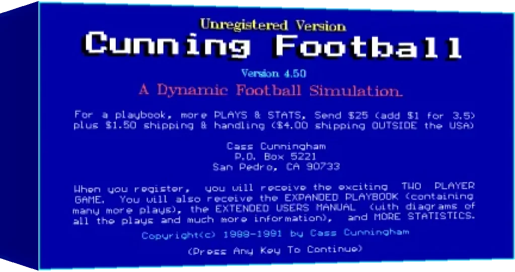 Cunning Football — box-3D (WOR)