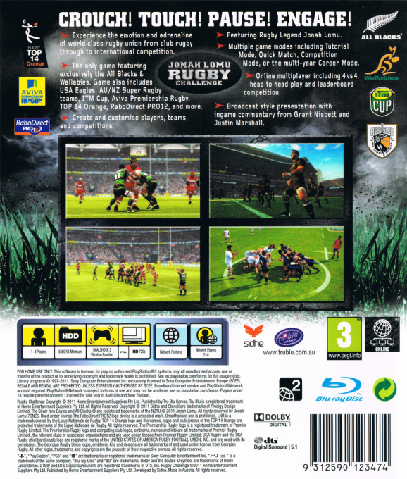 Rugby Challenge — box-2D-back (EU)