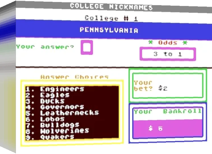 College Nicknames — box-3D (WOR)
