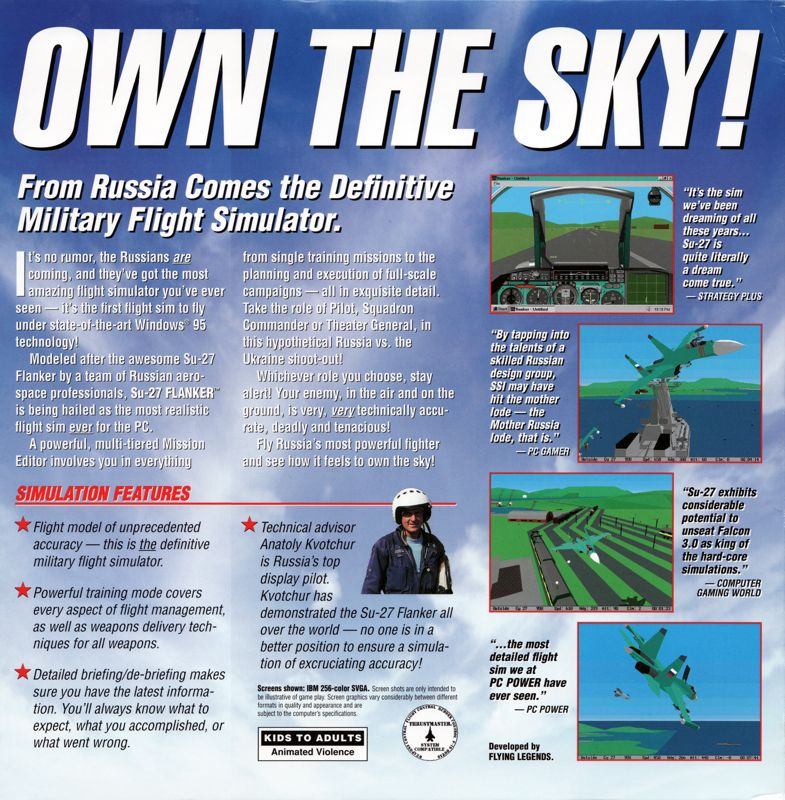 Su-27 Flanker — box-2D-back (US)