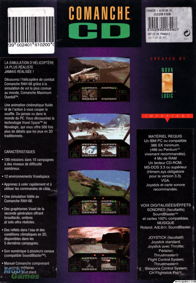 Comanche CD — box-2D-back (EU)