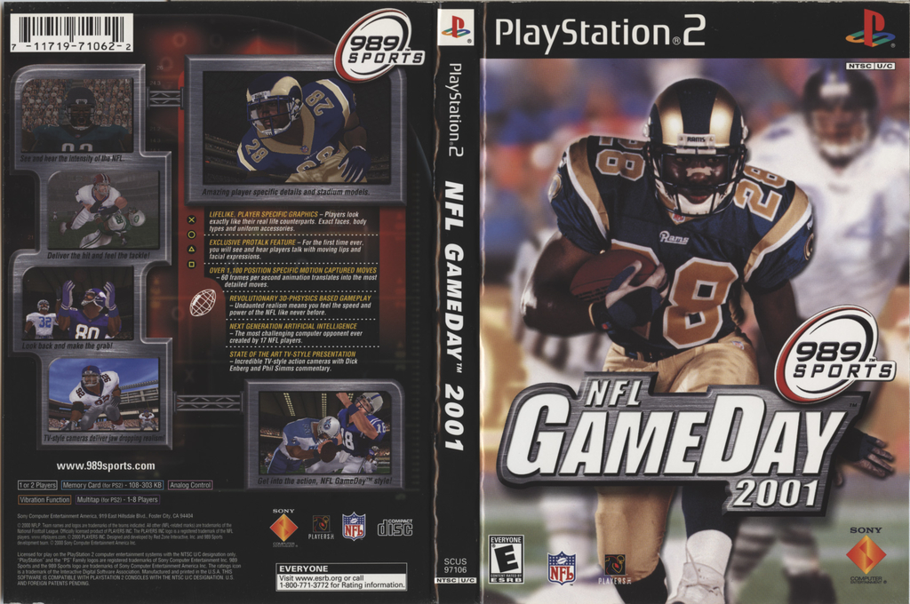 Nfl Gameday 2001 — box-texture (US)