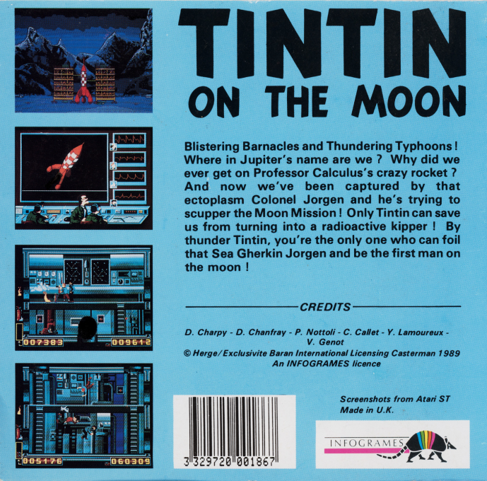 Tintin on the Moon — box-2D-back (EU)