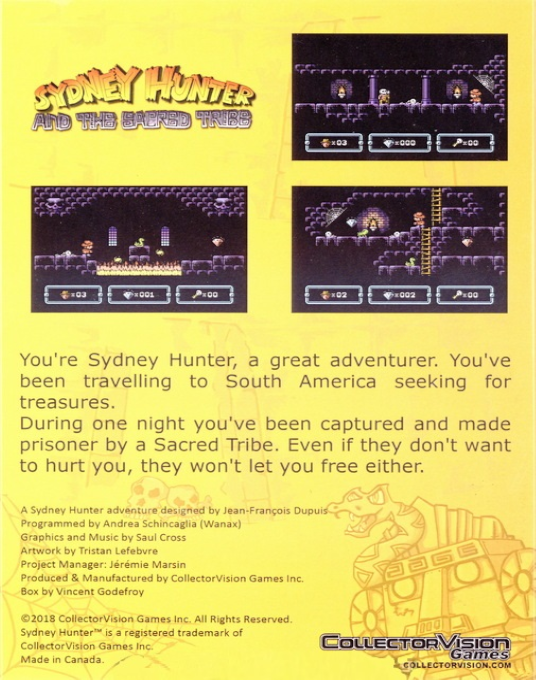 Sydney Hunter and the Sacred Tribe — box-2D-back (WOR)