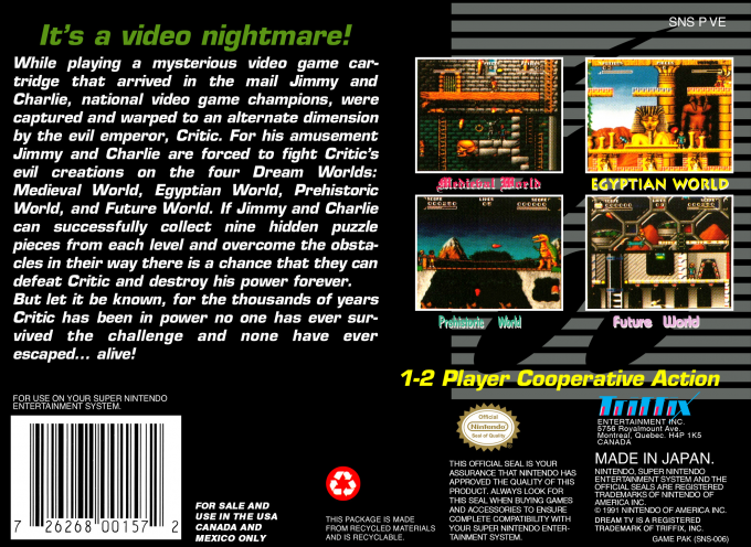 Dream T.V. — box-2D-back (US)