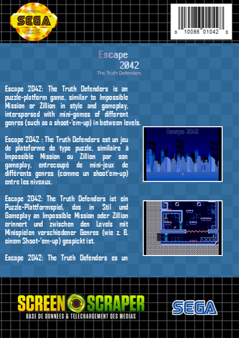 Escape 2042 : The Truth Defenders — box-2D-back (SS)