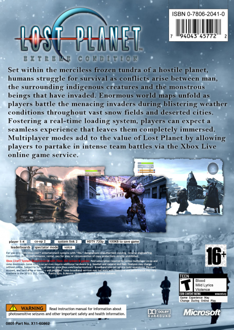 Lost Planet - Extreme Condition — box-2D-back (UK)