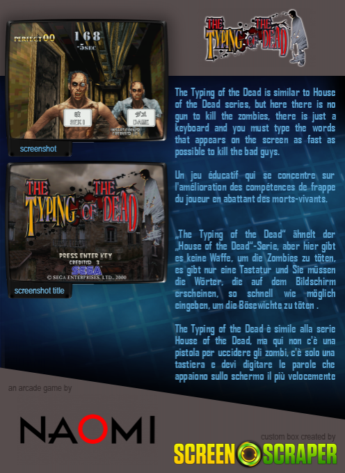 Typing Of The Dead, The — box-2D-back (SS)