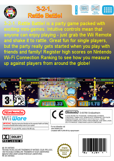 3-2-1, Rattle Battle! — box-2D-back (EU)