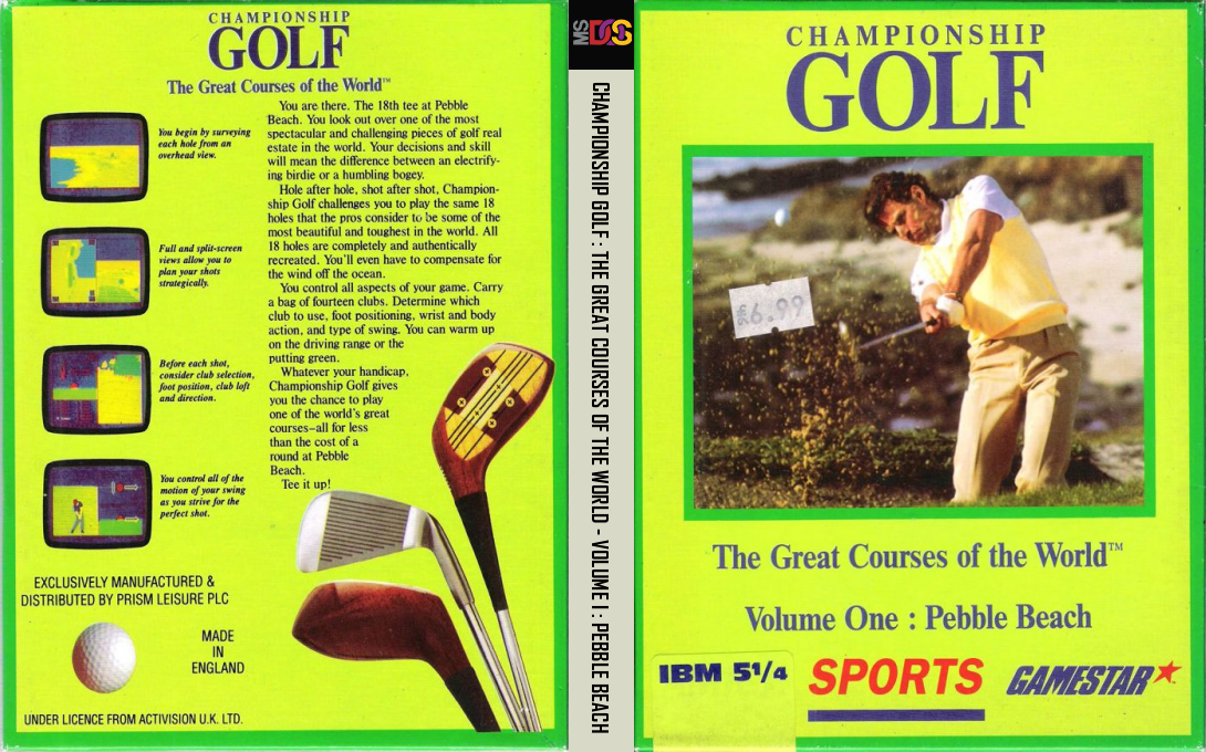 Championship Golf - The Great Courses Of The World - Volume I Pebble Beach — box-texture (EU)