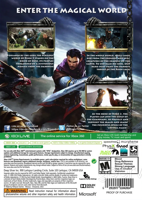 Risen 3 - Titan Lords — box-2D-back (US)