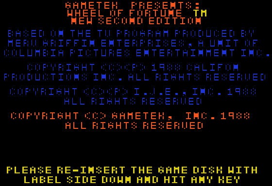 Wheel of Fortune Second Edition — sstitle (WOR)