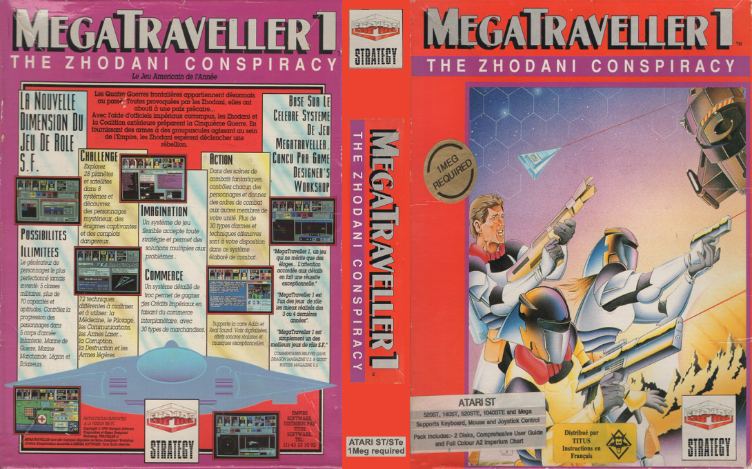 MegaTraveller 1 - The Zhodani Conspiracy — box-texture (FR)