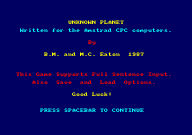 Unknown Planet — sstitle (EU)