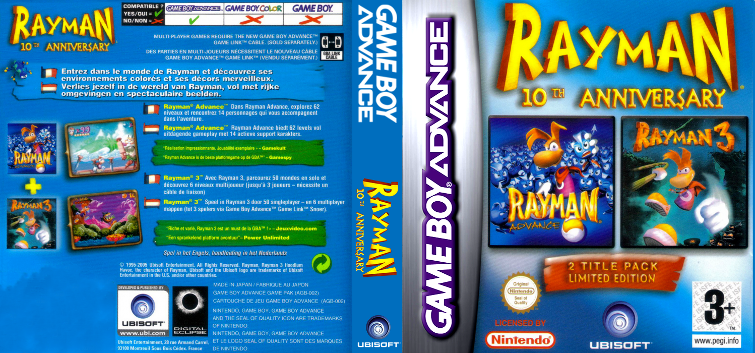 Rayman - 10th Anniversary — box-texture (EU)