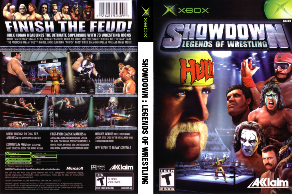 Showdown - Legends Of Wrestling — box-texture (US)