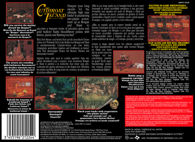 Cutthroat Island — box-2D-back (EU)