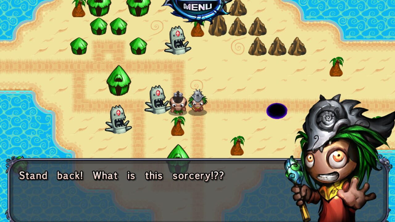 Pocket God vs Desert Ashes — screenshot (WOR)