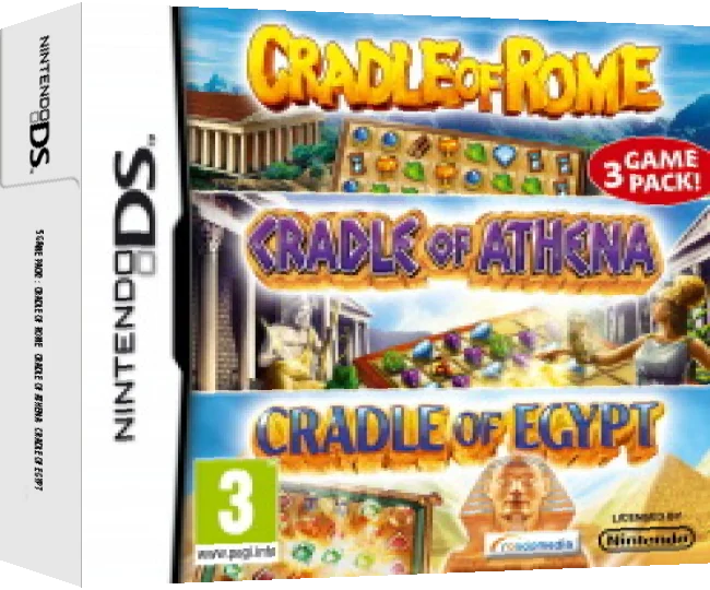 3 Game Pack! - Cradle of Rome + Cradle of Athena + Cradle of Egypt — box-3D (EU)