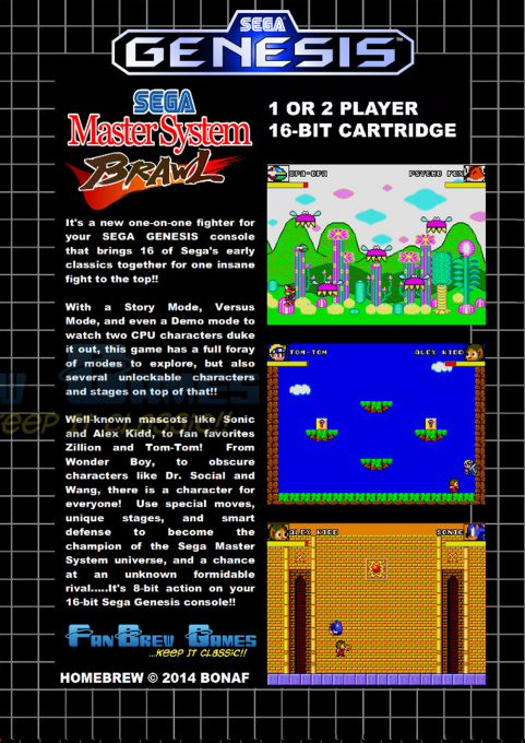 Sega Master System Brawl — box-2D-back (WOR)