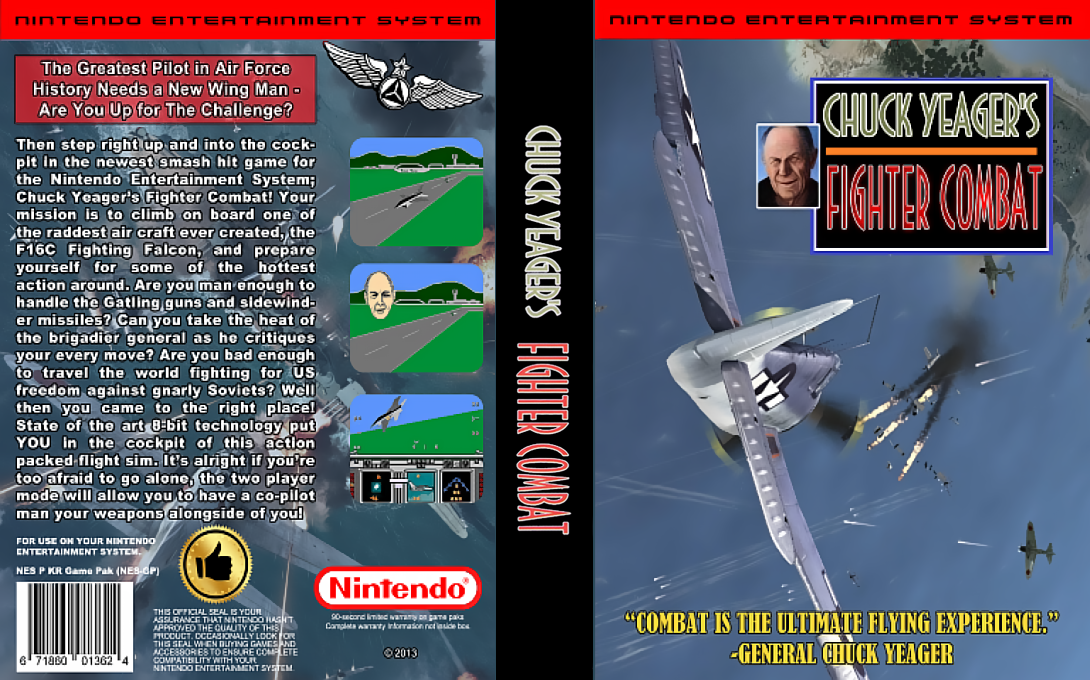 Chuck Yeager's Fighter Combat — box-texture (US)