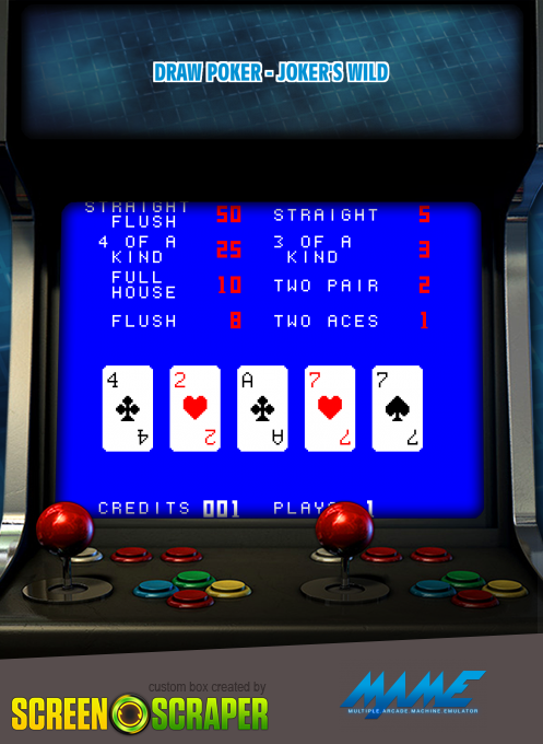 Draw Poker - Joker's Wild — box-2D (SS)