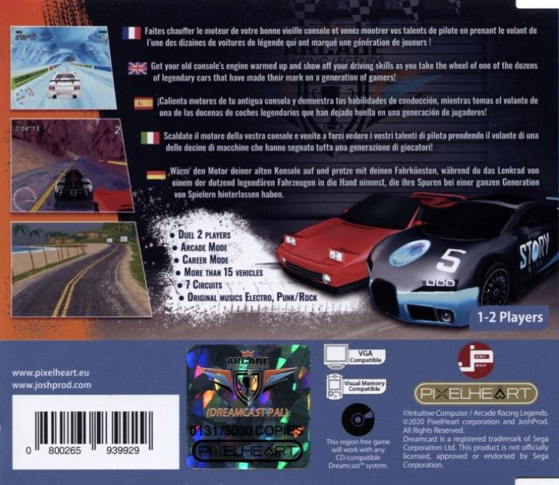 Arcade Racing Legends — box-2D-back (EU)