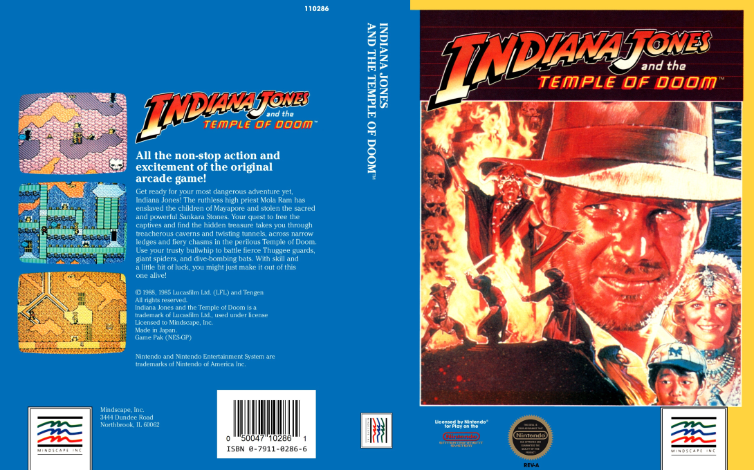 Indiana Jones and the Temple of Doom — box-texture (US)
