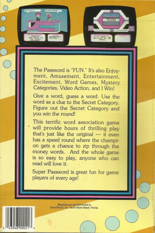 Super Password — box-2D-back (US)