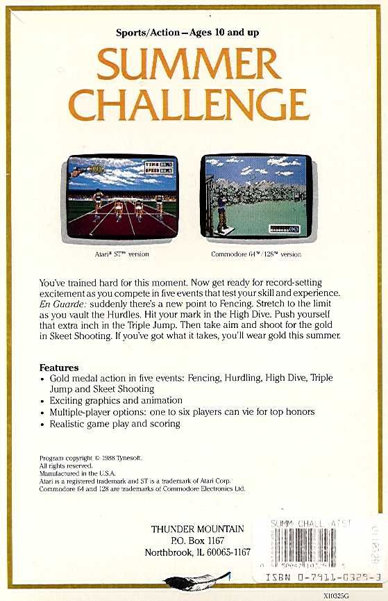 Summer Olympiad — box-2D-back (US)