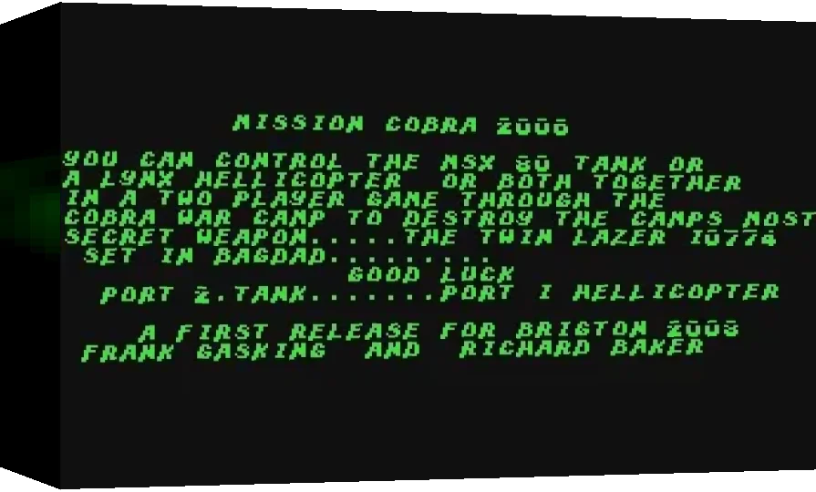 Mission Cobra 2006 — box-3D (WOR)