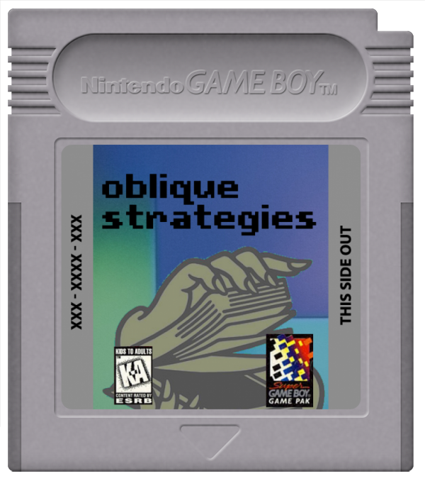 Oblique Strategies — support-2D (WOR)